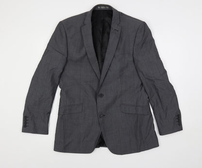 Mens UK Size 40 Racing Green Regular Grey Suit Jacket