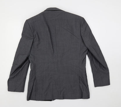 Mens UK Size 40 Racing Green Regular Grey Suit Jacket