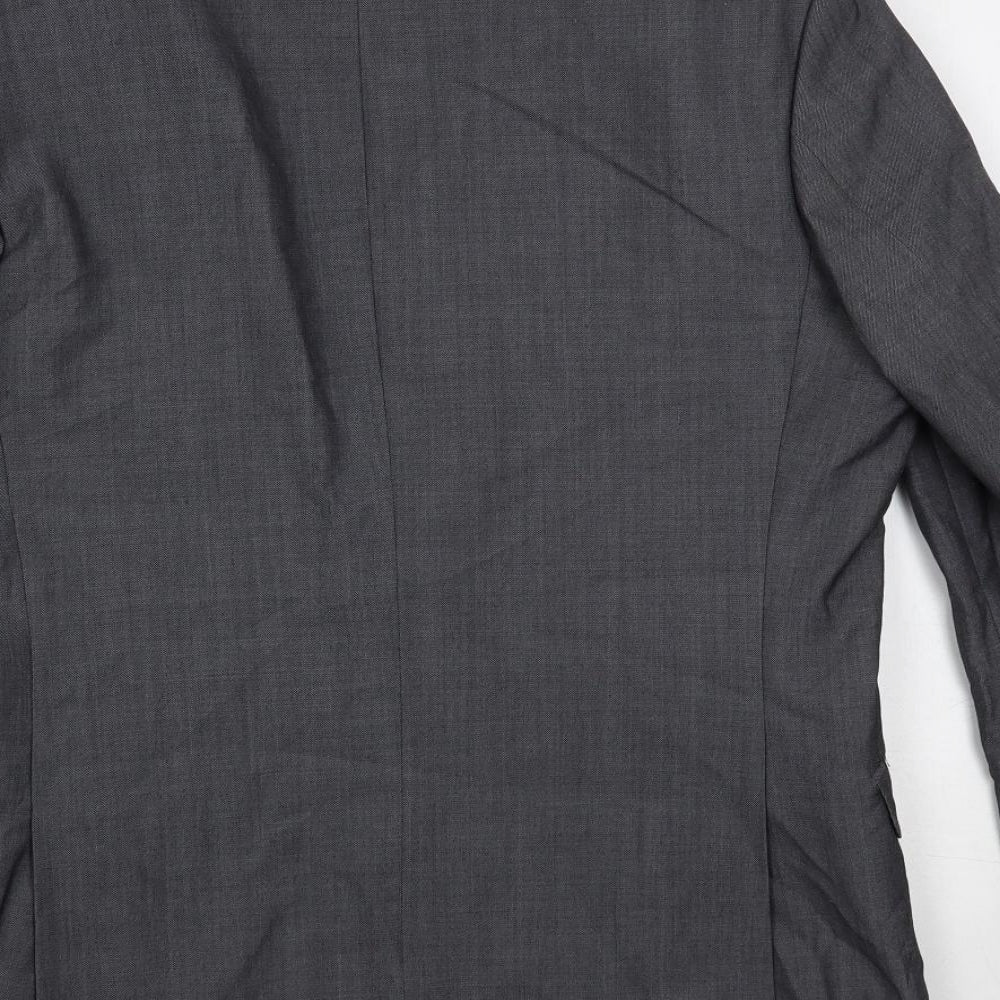 Mens UK Size 40 Racing Green Regular Grey Suit Jacket