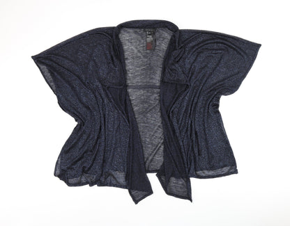 Debut Womens Black Acrylic Kimono Blouse One Size V-Neck - Glitter detail