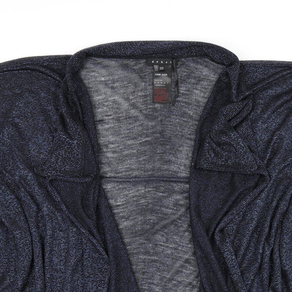 Debut Womens Black Acrylic Kimono Blouse One Size V-Neck - Glitter detail