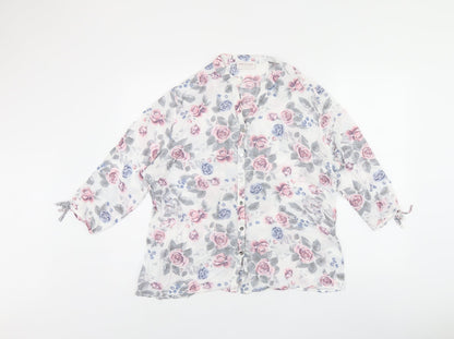 Womens UK Size 16 anna rose White Jersey Button-Up