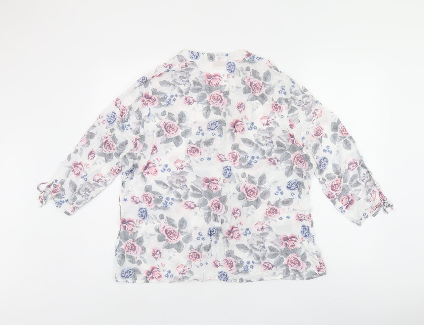 Womens UK Size 16 anna rose White Jersey Button-Up