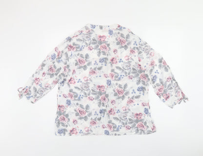 Womens UK Size 16 anna rose White Jersey Button-Up
