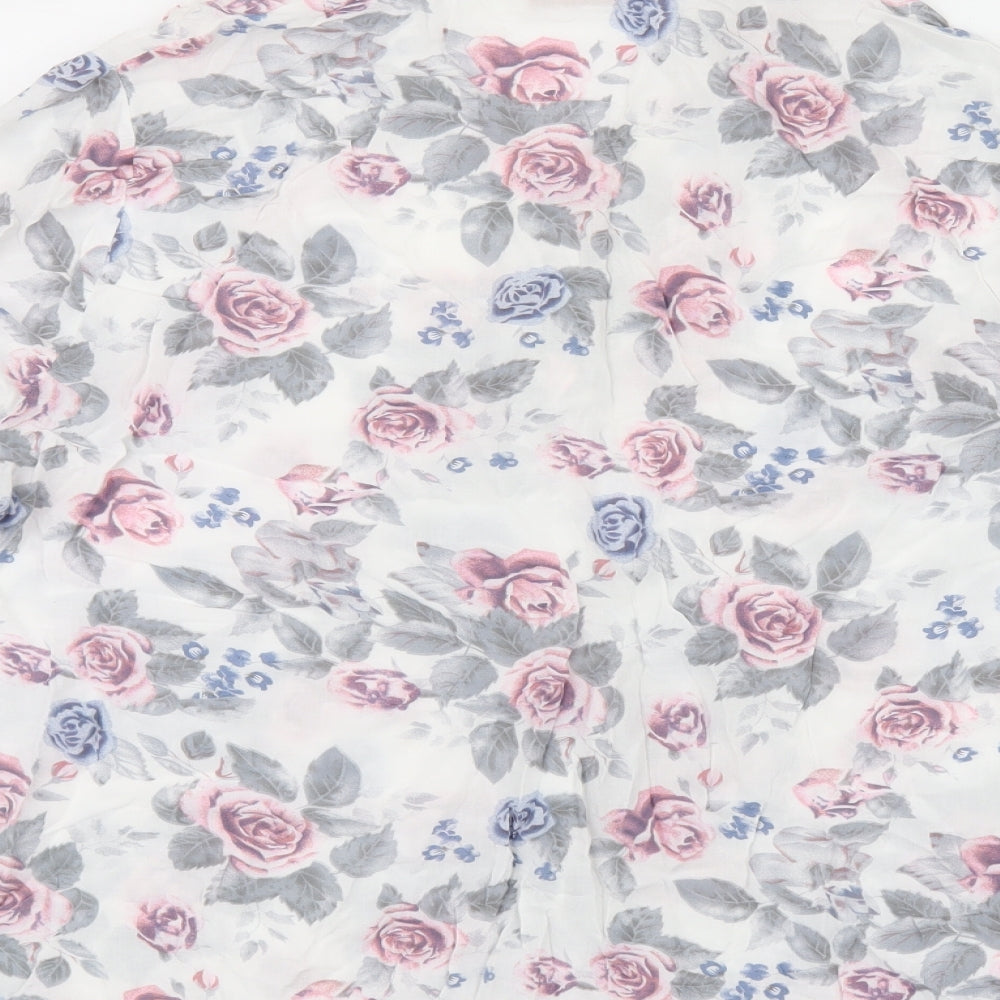 Womens UK Size 16 anna rose White Jersey Button-Up