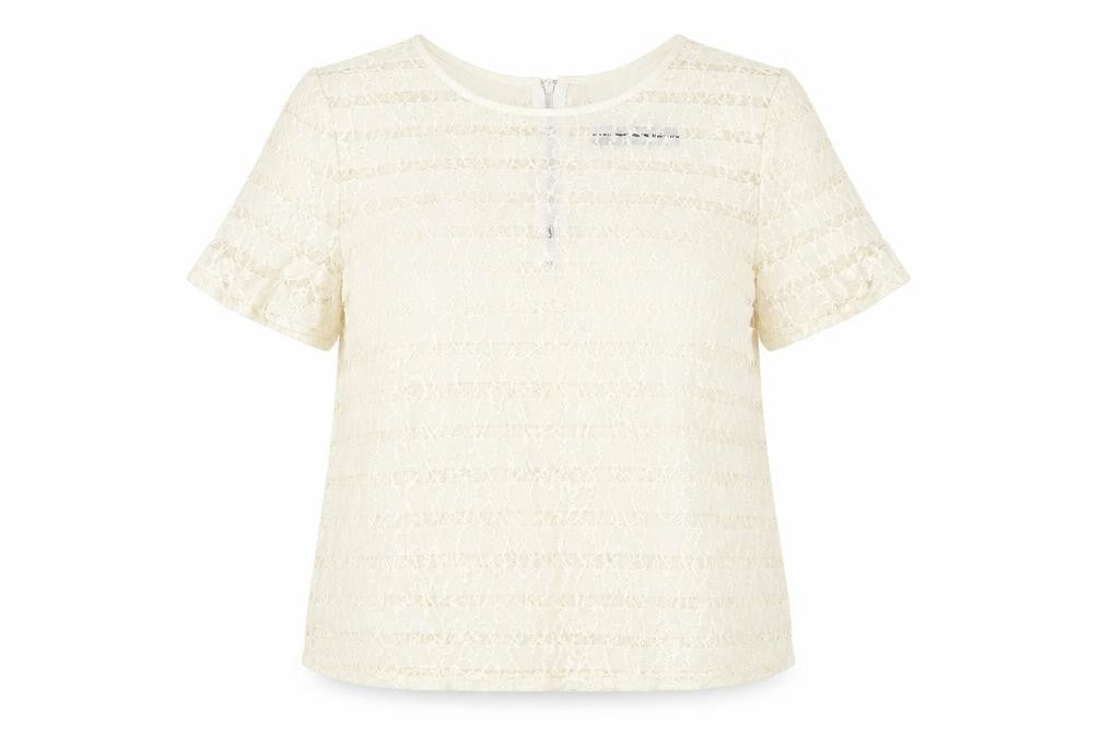 Womens UK Size 12 Dorothy Perkins Beige Basic T-Shirt