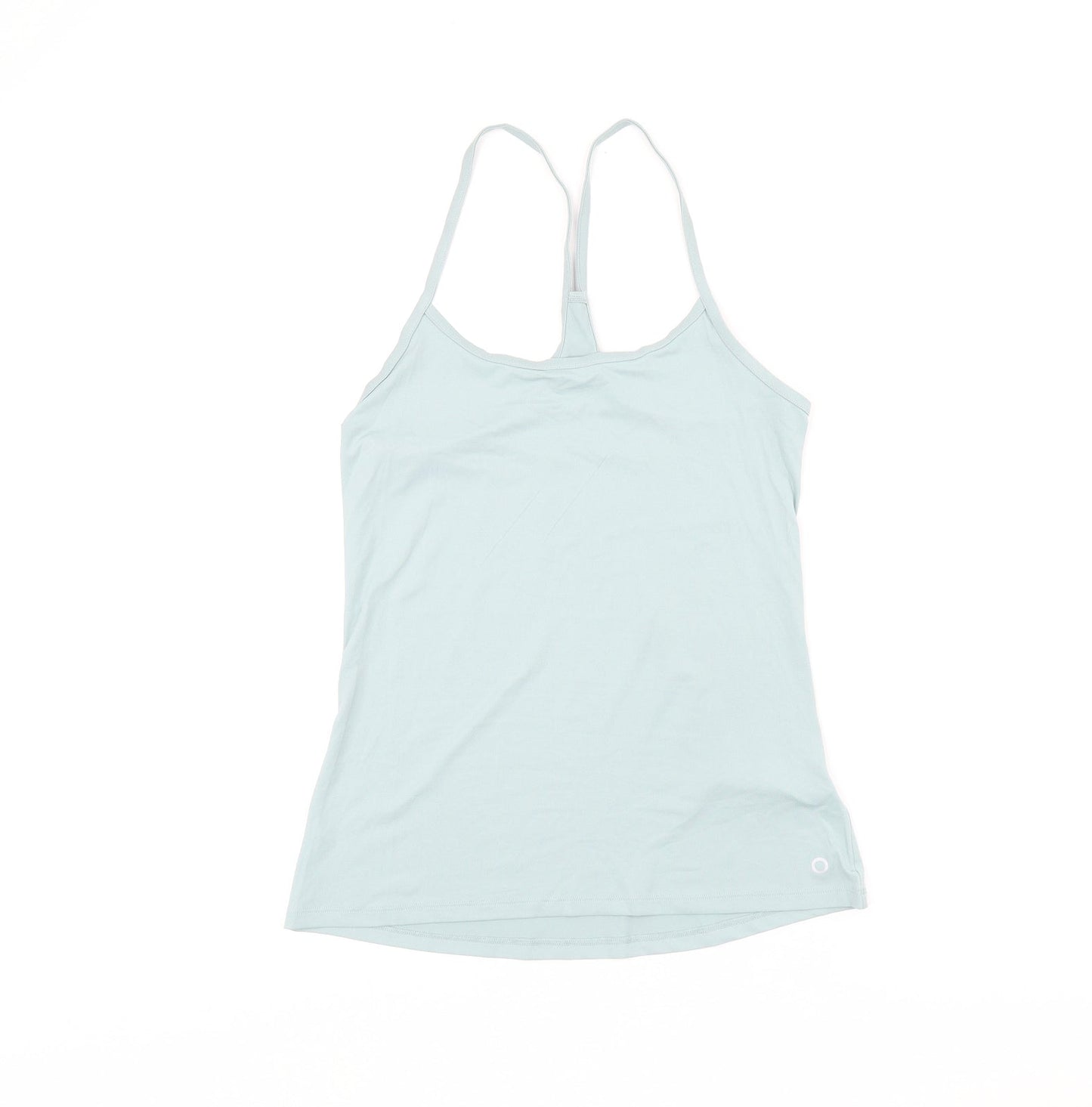 Marks and Spencer Womens Blue Polyester Basic Tank Size 10 Scoop Neck Pullover