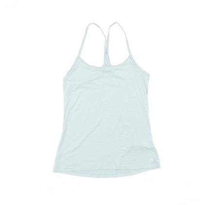 Marks and Spencer Womens Blue Polyester Basic Tank Size 10 Scoop Neck Pullover