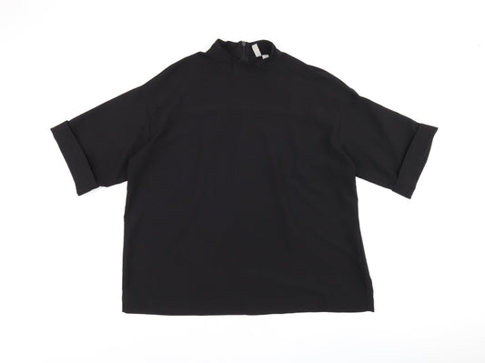 Womens UK Size 12 ASOS Black Basic Blouse