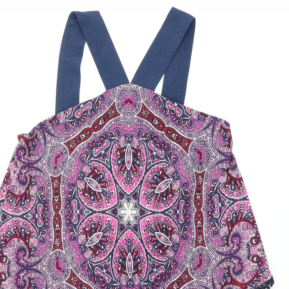 Warehouse Womens Pink Paisley Polyester Shift Size 8 Halter Zip