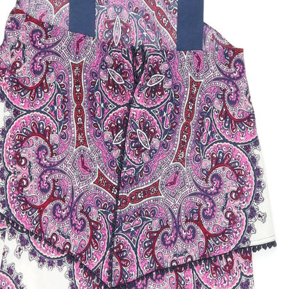 Warehouse Womens Pink Paisley Polyester Shift Size 8 Halter Zip