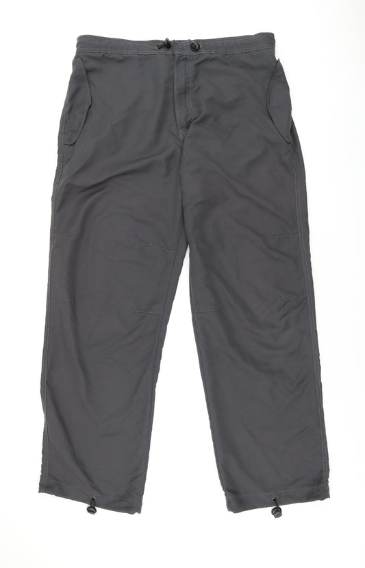 Westworld Mens Grey Polyester Trousers Size XL L31 in Regular Zip