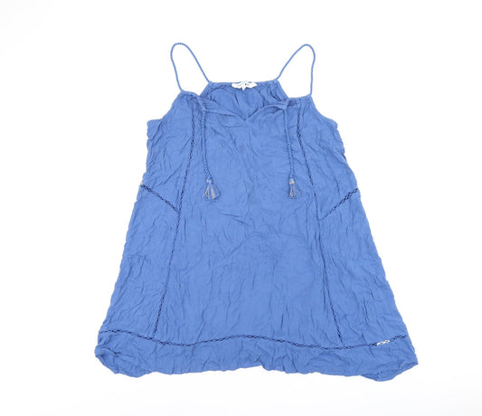 Womens UK Size 12 Debenhams Blue Jersey T-Shirt