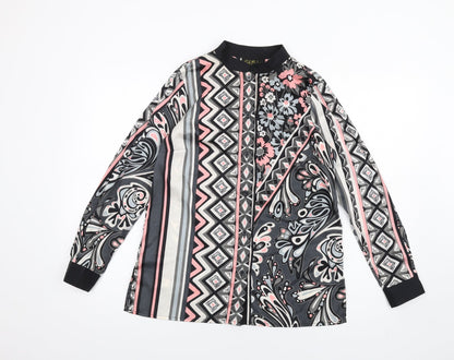 Womens UK Size XS Bob Mackie Multicoloured Basic Button-Up