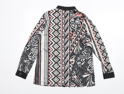 Womens UK Size XS Bob Mackie Multicoloured Basic Button-Up