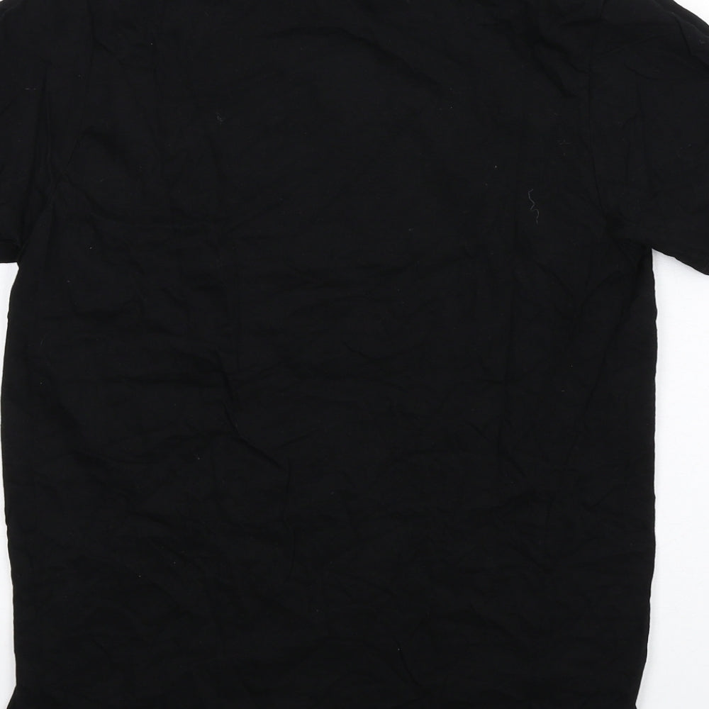 Womens UK Size S Friends Black Basic T-Shirt