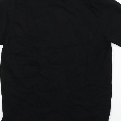 Womens UK Size S Friends Black Basic T-Shirt