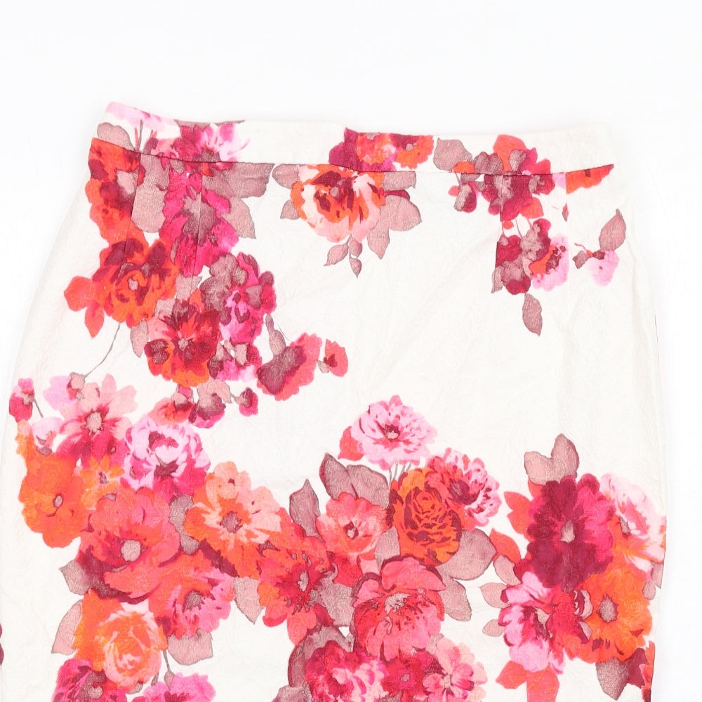 Damsel in a Dress Womens Multicoloured Floral Cotton Straight & Pencil Skirt Size 12 Zip