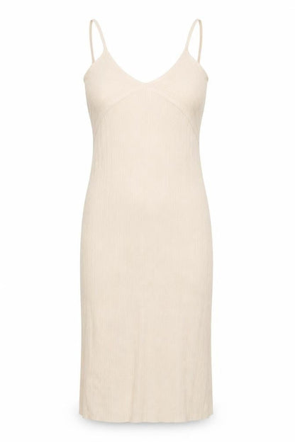 Bershka Womens Beige Viscose Bodycon Size L V-Neck Pullover