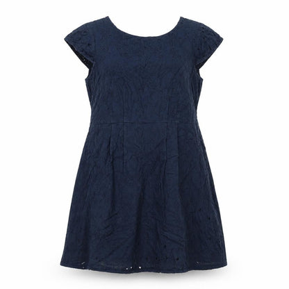 NEXT Womens Blue Cotton A-Line Size 18 Round Neck Zip