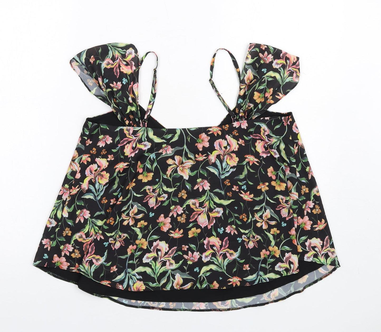 Womens UK Size 10 Topshop Black Camisole Tank