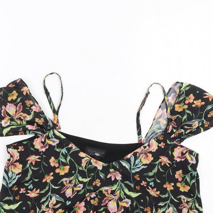 Womens UK Size 10 Topshop Black Camisole Tank