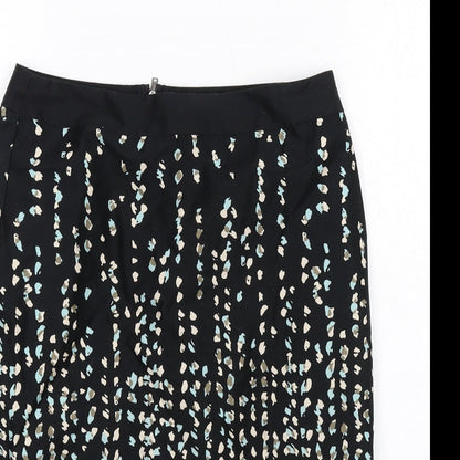 Ann Taylor Womens Multicoloured Geometric Cotton Straight & Pencil Skirt Size 4 Zip