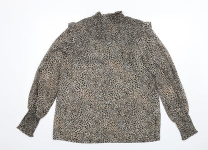 Womens UK Size M Soyaconcept Brown Basic Blouse
