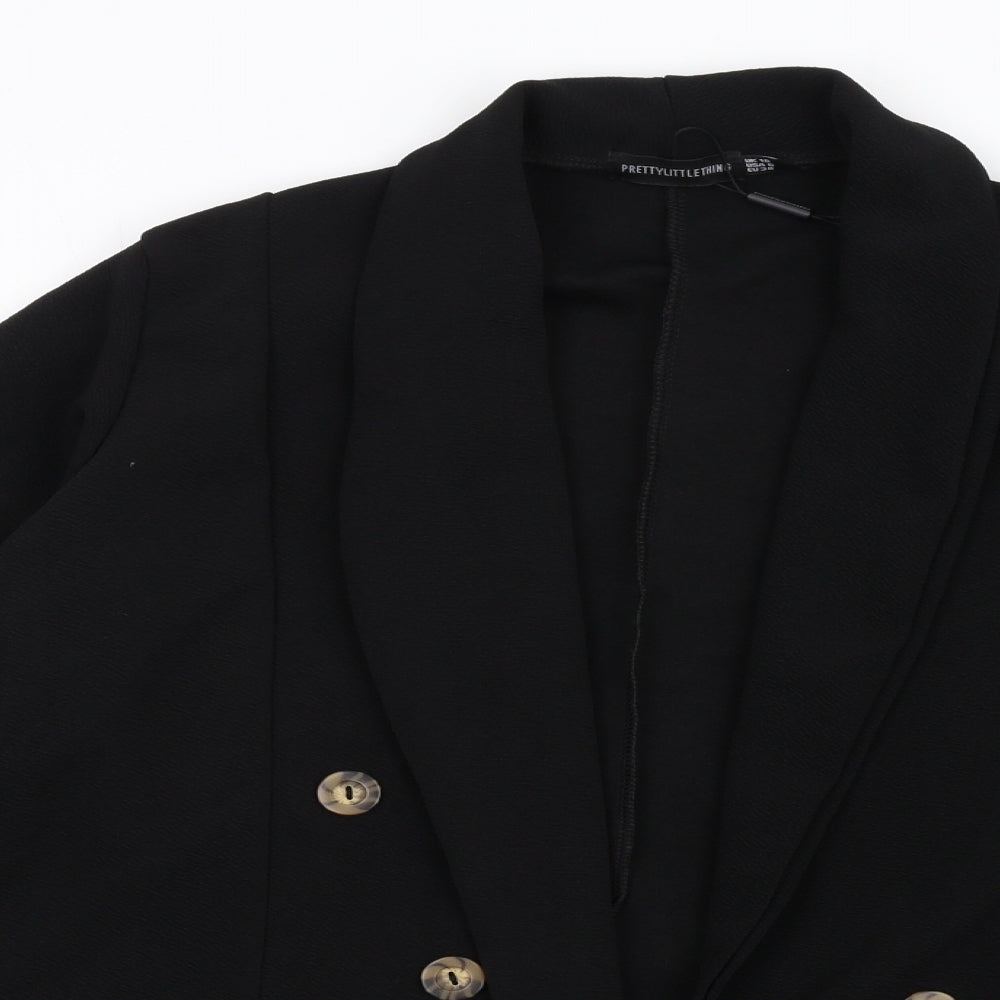 Womens UK Size 10 PRETTYLITTLETHING Black Jacket