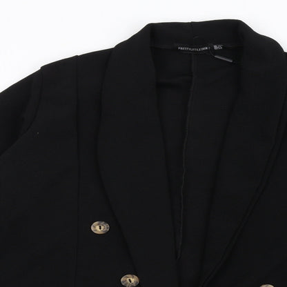 Womens UK Size 10 PRETTYLITTLETHING Black Jacket