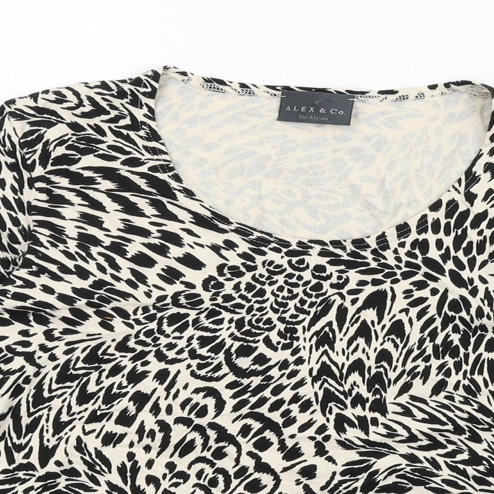 Womens UK Size 14 Alex & Co. Beige Basic T-Shirt