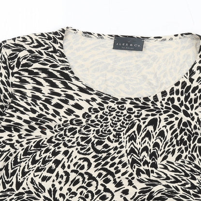 Womens UK Size 14 Alex & Co. Beige Basic T-Shirt