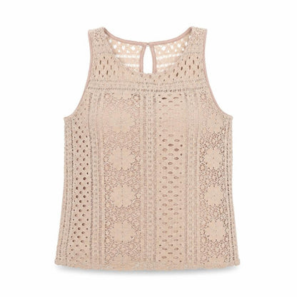 Womens UK Size 8 New Look Beige Basic Tank