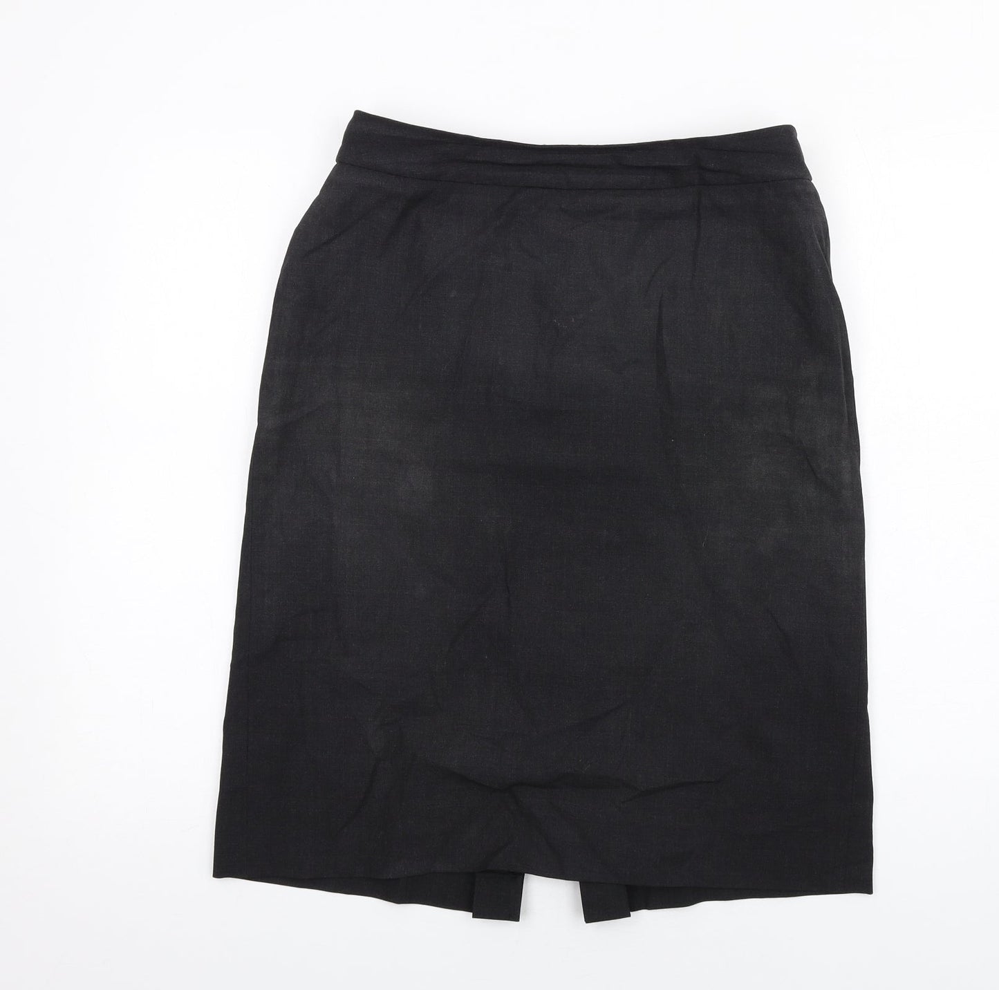 Simon Jersey Womens Grey Polyester Straight & Pencil Skirt Size 12 Zip