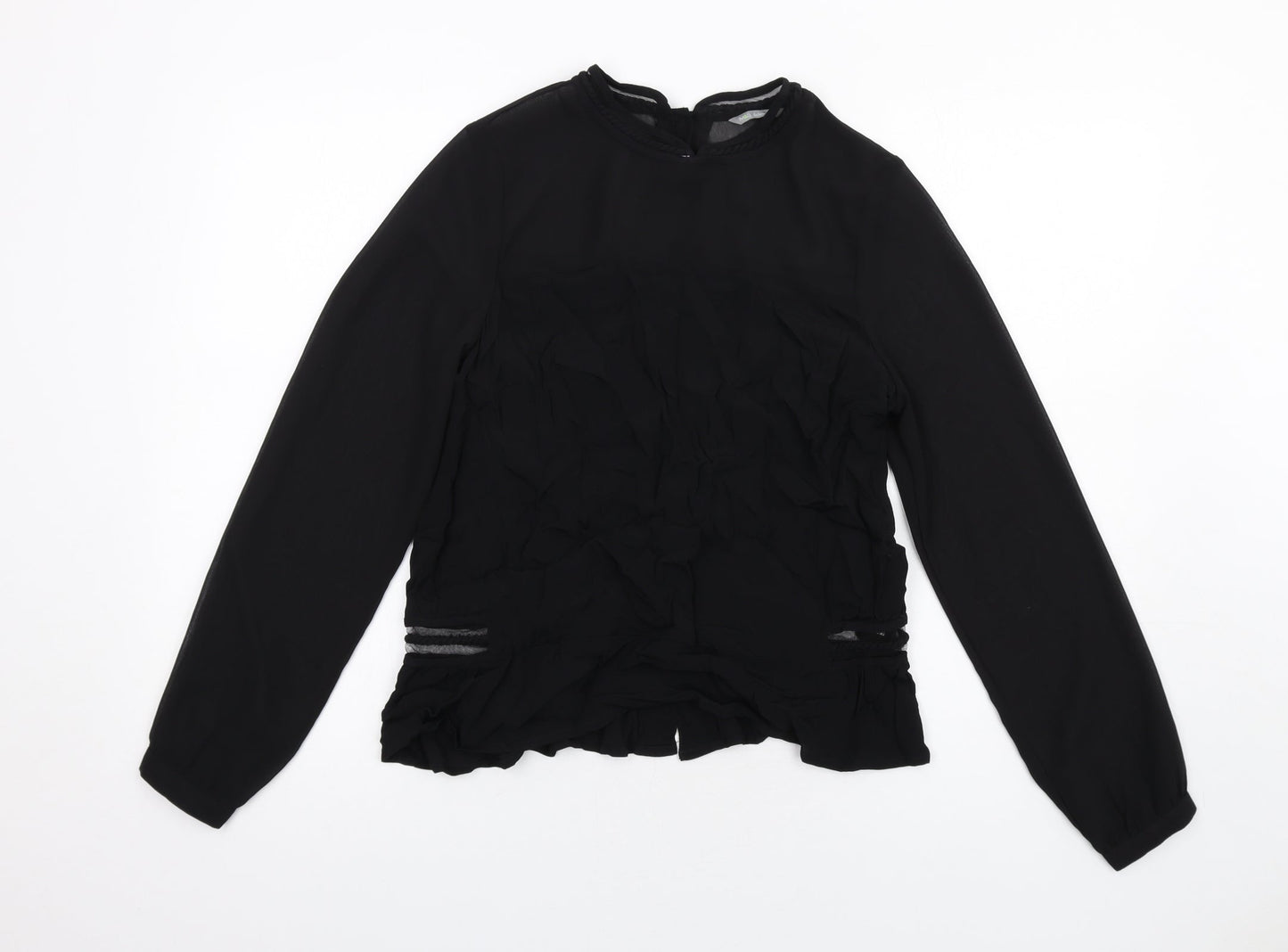 Womens UK Size 12 Marks and Spencer Black Basic Blouse