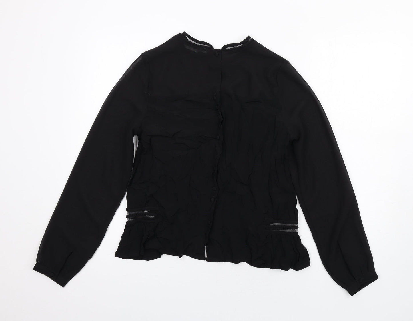 Womens UK Size 12 Marks and Spencer Black Basic Blouse