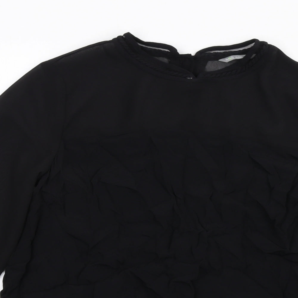Womens UK Size 12 Marks and Spencer Black Basic Blouse