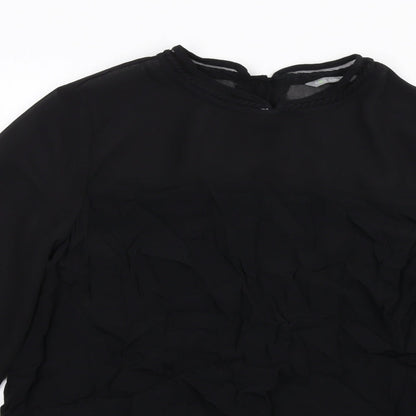 Womens UK Size 12 Marks and Spencer Black Basic Blouse