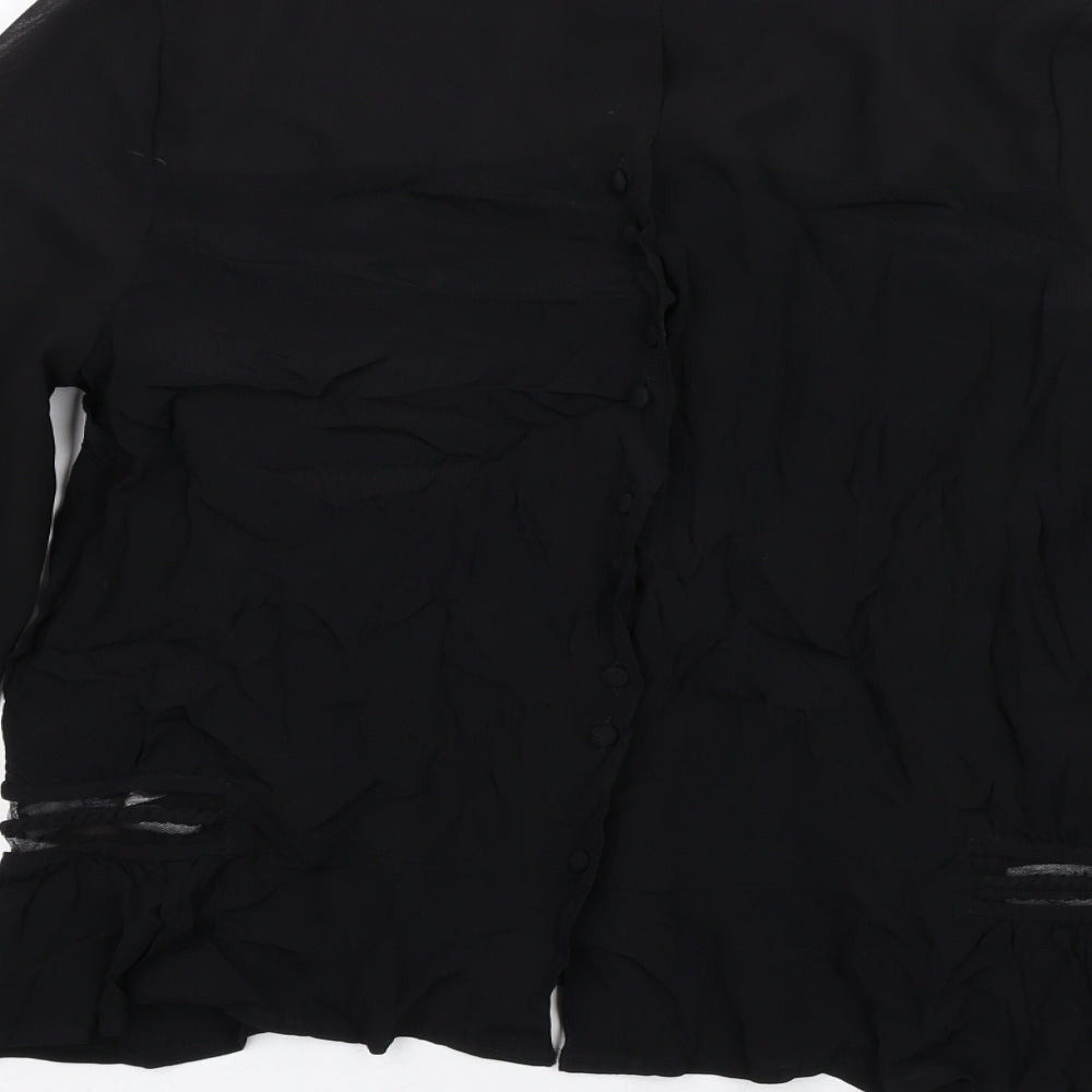 Womens UK Size 12 Marks and Spencer Black Basic Blouse