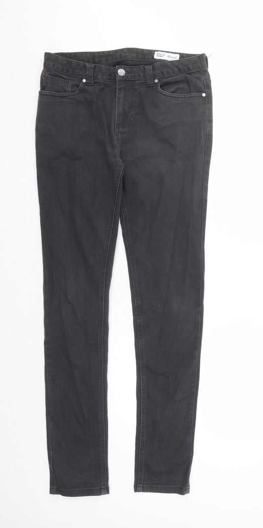 Denim & Co. Mens Grey Cotton Skinny Jeans Size 30 in L32 in Regular Zip