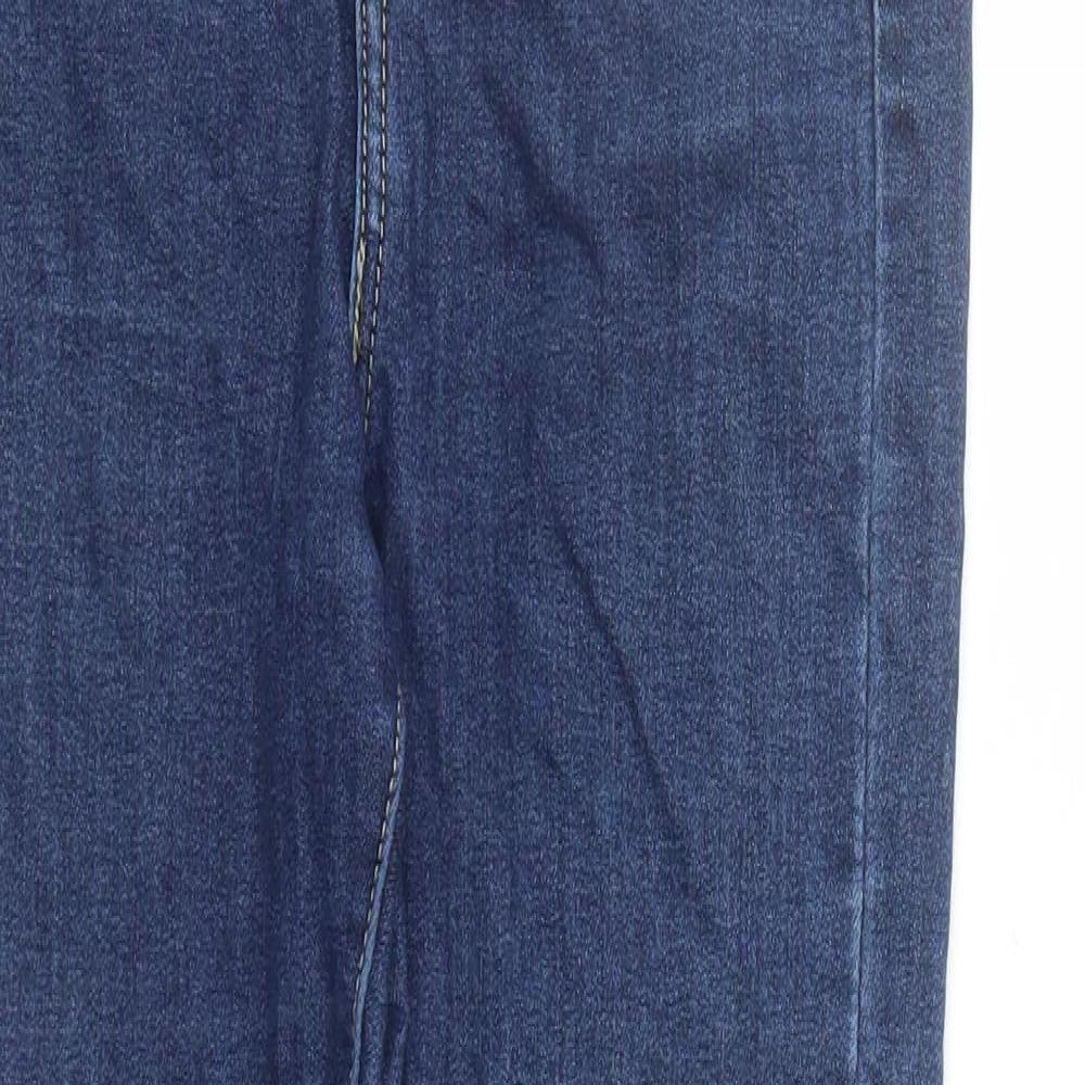 PRETTYLITTLETHING Womens Blue Cotton Skinny Jeans Size 6 L27 in Regular Zip