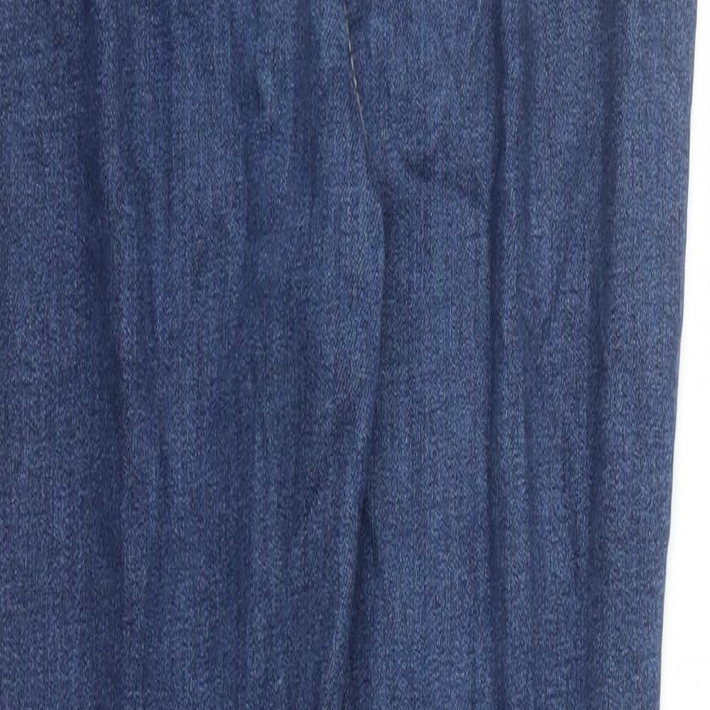 PRETTYLITTLETHING Womens Blue Cotton Skinny Jeans Size 6 L27 in Regular Zip