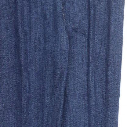 PRETTYLITTLETHING Womens Blue Cotton Skinny Jeans Size 6 L27 in Regular Zip