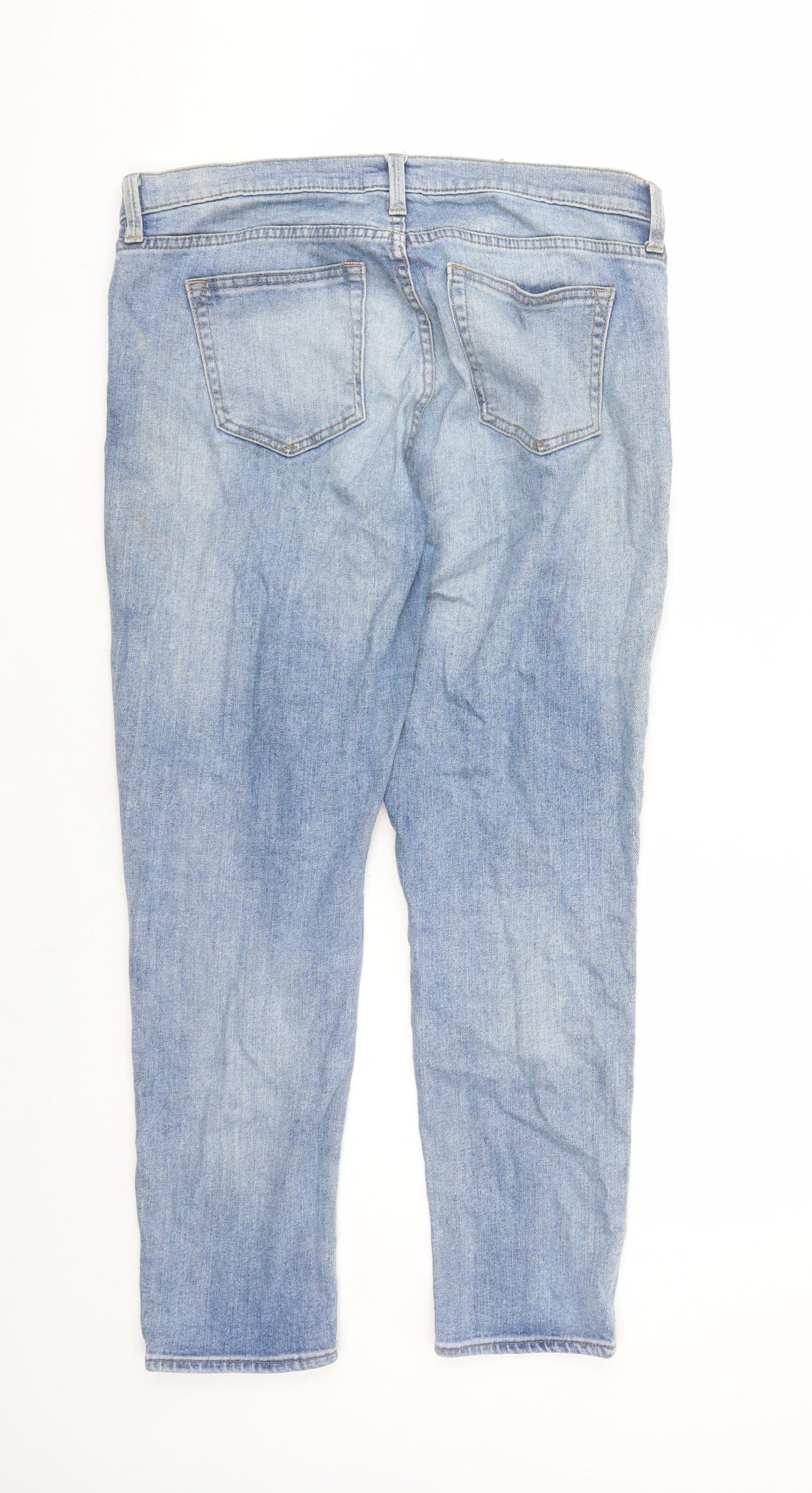 Gap Mens Blue Cotton Straight Jeans Size 34 in L27 in Regular Zip