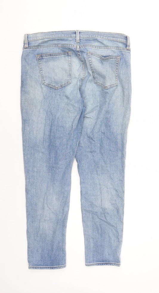 Gap Mens Blue Cotton Straight Jeans Size 34 in L27 in Regular Zip