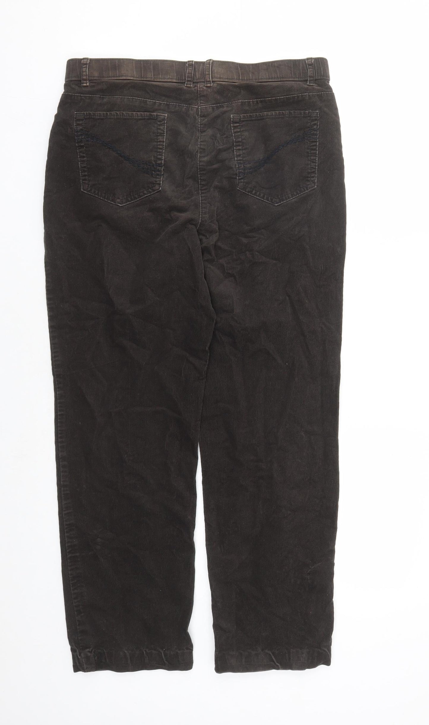 Womens UK Size 12 Classic Regular Fit  Brown Trousers