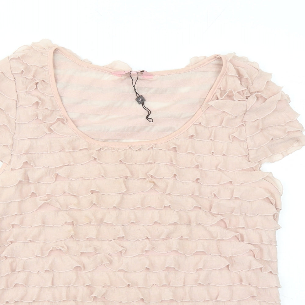 Womens UK Size 16 Phase Eight Beige Basic T-Shirt
