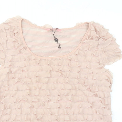 Womens UK Size 16 Phase Eight Beige Basic T-Shirt