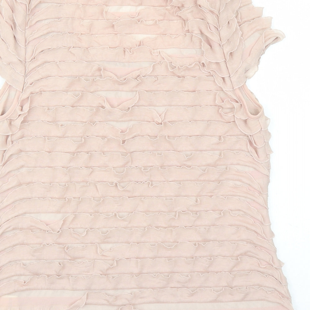 Womens UK Size 16 Phase Eight Beige Basic T-Shirt