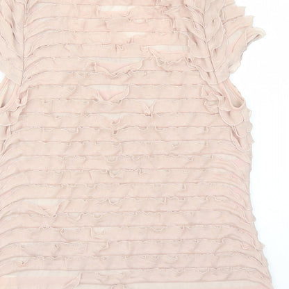 Womens UK Size 16 Phase Eight Beige Basic T-Shirt